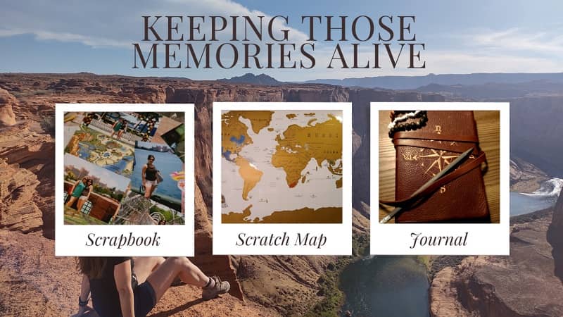 Keeping Those Memories Alive Scrapbook Scratch map Journal
